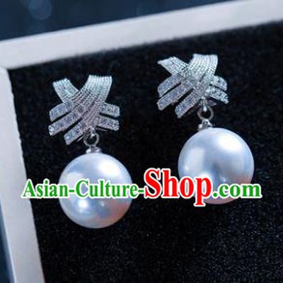 Handmade Classical Wedding Accessories Baroque Crystal Tassel Earrings for Women