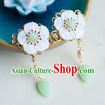 Handmade Classical Wedding Accessories Baroque Flowers Hanfu Earrings for Women