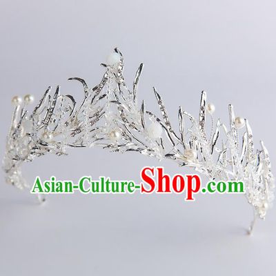 Handmade Classical Hair Accessories Crystal Royal Crown Baroque Princess Headwear for Women