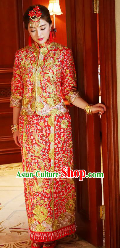 Traditional Chinese Wedding Costumes Traditional Xiuhe Suits Ancient Chinese bridal Full Dress Traditional Chinese Wedding Costumes Traditional Xiuhe Suits Ancient Chinese bridal Full Dress