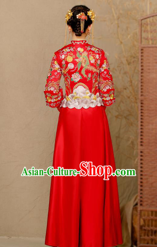 Traditional Chinese Wedding Costumes Traditional Xiuhe Suits Ancient Chinese bridal Full Dress Traditional Chinese Wedding Costumes Traditional Xiuhe Suits Ancient Chinese bridal Full Dress