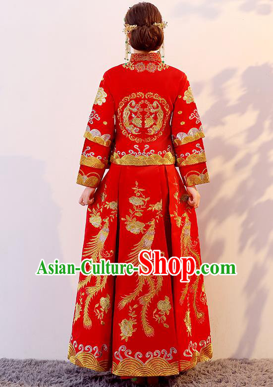 Traditional Chinese Wedding Costumes Traditional Xiuhe Suits Ancient Chinese bridal Full Dress Traditional Chinese Wedding Costumes Traditional Xiuhe Suits Ancient Chinese bridal Full Dress