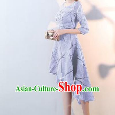 Top Grade Modern Dance Costume Chorus Group Clothing Bridesmaid Grey Dress for Women