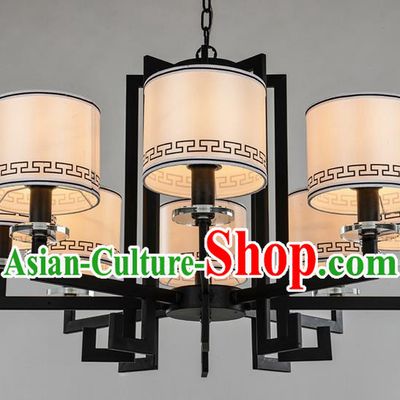 Traditional Chinese Ceiling Palace Lanterns Handmade Eight-Lights Lantern Ancient Lamp