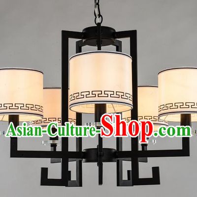Traditional Chinese Ceiling Palace Lanterns Handmade Five-Lights Lantern Ancient Lamp