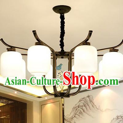 Traditional Chinese Style Ceiling Palace Lanterns Handmade Eight-Lights Lantern Ancient Lamp