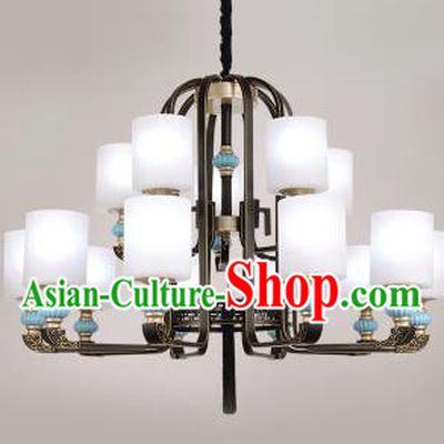 Traditional Chinese Hanging Ceiling Palace Lanterns Handmade Fifteen-Lights Lantern Ancient Lamp