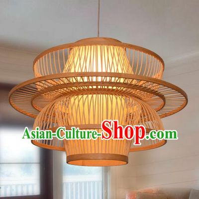 Traditional Chinese Bamboo Weaving Hanging Lanterns Handmade Lantern Ancient Lamp