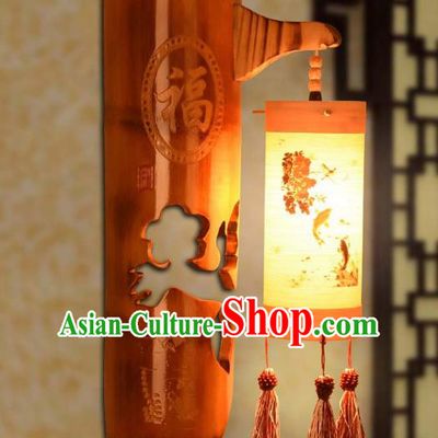 Traditional China Carving Bamboo Lanterns Handmade Lantern Ancient Wall Lamp