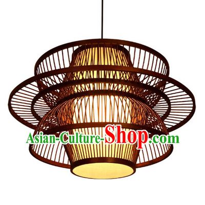 Traditional Asian Chinese Straw Plaited Lanterns Handmade Hanging Ceiling Lantern Ancient Lamp