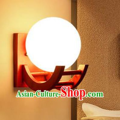 Traditional China Ancient Round Lanterns Handmade Wood Lantern Ancient Wall Lamp