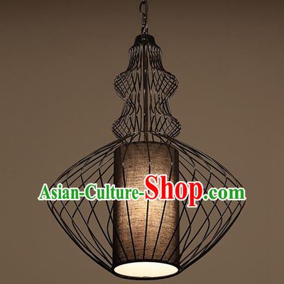 Traditional Chinese Iron Birdcage Ceiling Lanterns Ancient Handmade Lantern Ancient Lamp
