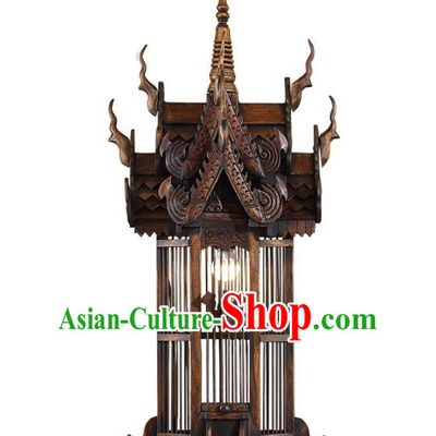 Handmade Traditional Thailand Wood Wall Lantern Asian Lanterns Religion Lantern