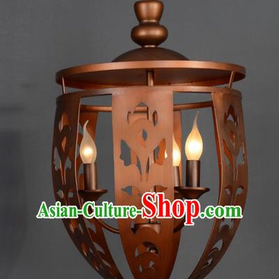 Handmade Traditional Thailand Carving Hanging Lantern Asian Iron Ceiling Lanterns Religion Lantern