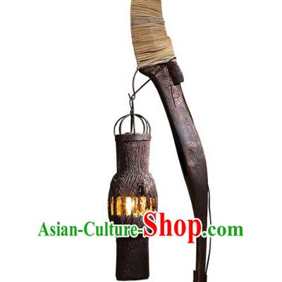 Handmade Thailand Lantern Asian Lanterns Religion Wood Floor Lantern Traditional Lamp