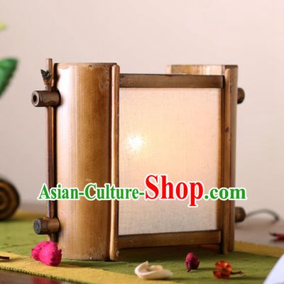 Handmade Thailand Bamboo Lantern Asian Lanterns Religion Desk Lantern Traditional Lamp