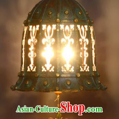 Traditional Thailand Handmade Iron Hanging Lantern Asian Ceiling Lanterns Religion Lantern