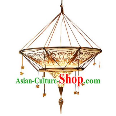 Traditional Thailand Handmade Hanging Lantern Southeast Asian Ceiling Lanterns Religion Lantern