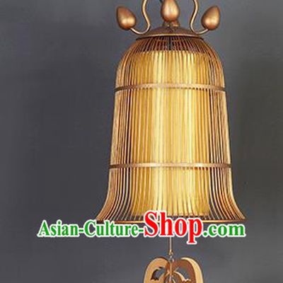 Traditional Thailand Handmade Yellow Hanging Lantern Southeast Asian Lanterns Religion Lantern