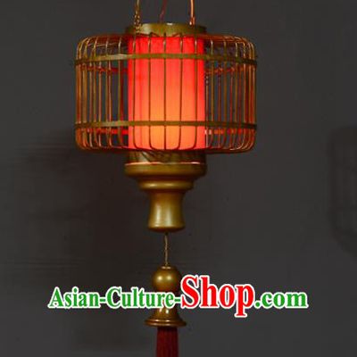 Traditional Thailand Handmade Iron Red Hanging Lantern Southeast Asian Lanterns Religion Lantern