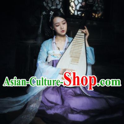 China Ancient Fairy Dance Dress Tang Dynasty Palace Lady Embroidered Costume for Women