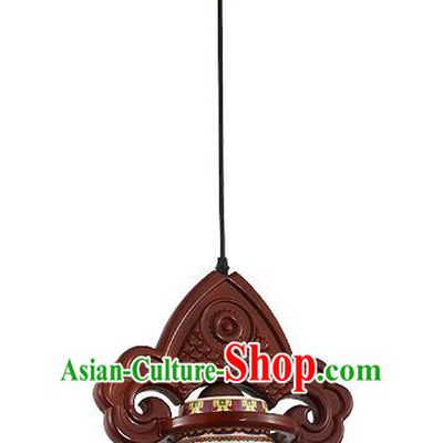 Traditional Chinese Handmade Hanging Lantern Wood Fish Lantern Ancient Palace Ceiling Lanterns
