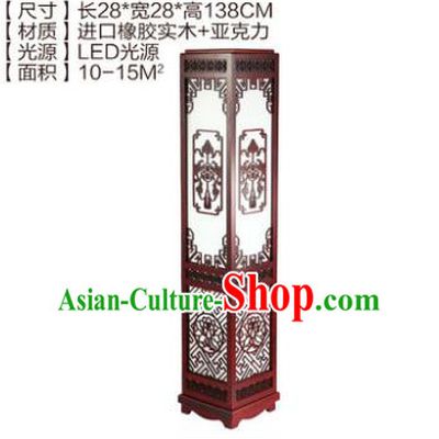 China Handmade Palace Lanterns Wood Carving Floor Lantern Ancient Lanterns Traditional Lamp