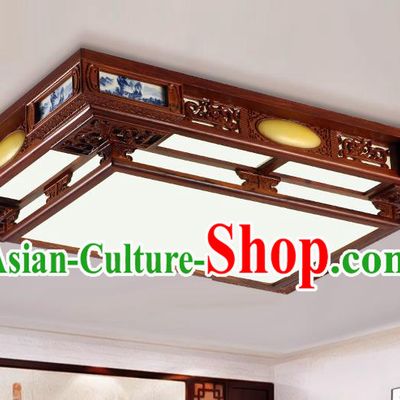 Traditional Chinese Handmade Ceiling Lantern Wood Palace Lanterns Ancient Lamp