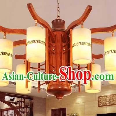 Traditional Chinese Handmade Redwood Hanging Lantern Wood Palace Lanterns Ancient Lamp