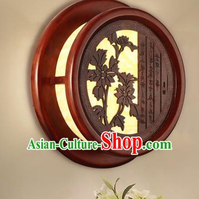 China Handmade Palace Lanterns Chrysanthemum Wall Lantern Ancient Wood Lanterns Traditional Lamp