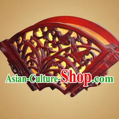 China Handmade Wood Wall Lanterns Carving Orchid Palace Lantern Ancient Lanterns Traditional Lamp