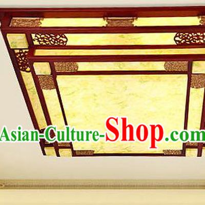 Traditional Chinese Wood Palace Lantern Handmade Squre Ceiling Lanterns Ancient Lamp