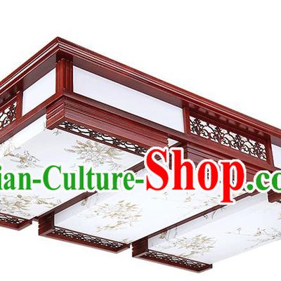 Traditional Chinese Painted Bamboo Palace Lantern Handmade Ceiling Lanterns Ancient Lamp