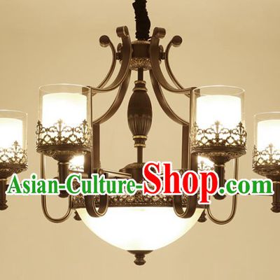 China Handmade Six-Lights Ceiling Lanterns Traditional Chinese Iron Palace Lantern Ancient Lanterns