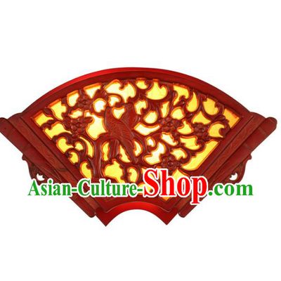 Traditional Chinese Wood Palace Lantern Handmade Carving Wall Lanterns Ancient Lamp