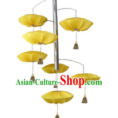 Top Grade Handmade Hanging Seven-Lights Lanterns Traditional Chinese Ceiling Palace Lantern Ancient Lanterns