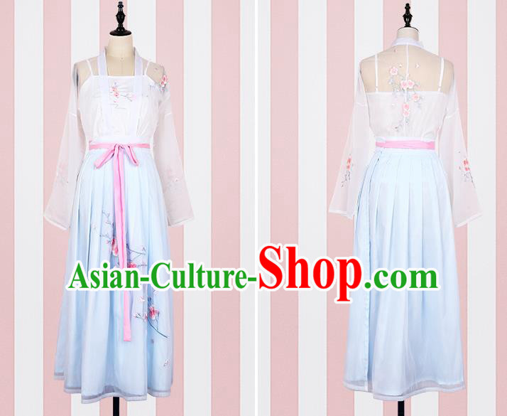 Traditional Chinese Ancient Costume China Wedding Dress Ancient Jin Dynasty Hanfu Princess Clothing