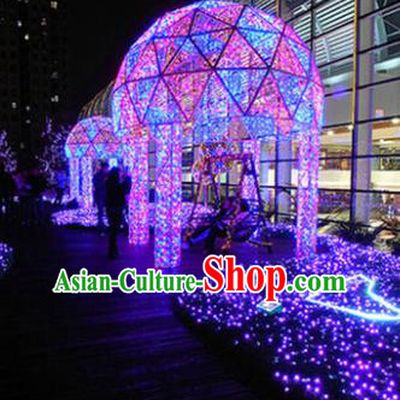 Handmade Christmas Lamplight Decorations LED Lamp Corridor Lantern Bulb Arched Door Lights