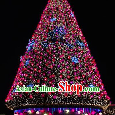 Handmade Purple Christmas Tree Lamplight Decorations LED Lamp Lanterns Bulb Lights