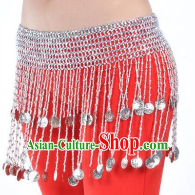 Indian Belly Dance Argent Tassel Belts Waistband India Raks Sharki Waist Accessories for Women