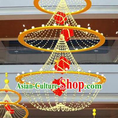Handmade China Traditional New Year Decorations Yellow Lanterns Lamplight LED Lamp