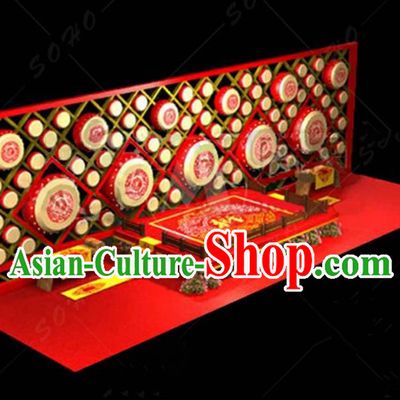 China Traditional New Year Lamp Lamplight Decorations Red Stage Display Lanterns