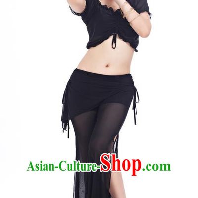 Indian Traditional Belly Dance Black Costume India Oriental Dance Clothing for Women