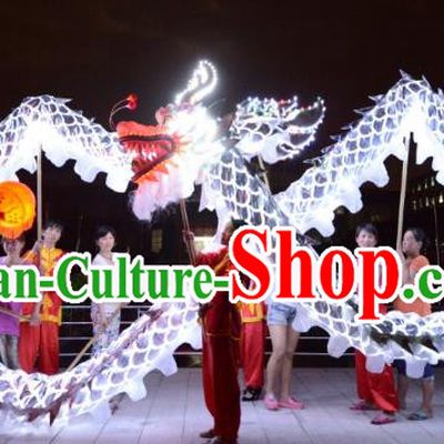 Chinese Traditional Dragon Dance LED Lights Costumes Professional Lantern Festival Celebration Dragon Parade Complete Set