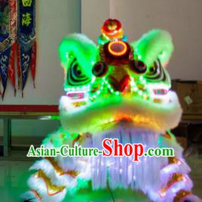 Chinese Traditional Parade LED Lights Lion Head Professional Celebration Lion Dance Costumes Complete Set
