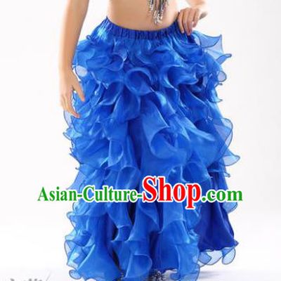 Traditional Indian Belly Dance Royalblue Skirts Asian India Oriental Dance Costume for Women