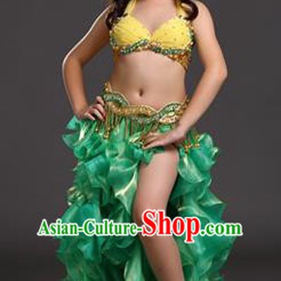 Traditional Indian Belly Dance Dress Asian India Oriental Dance Costume for Kids