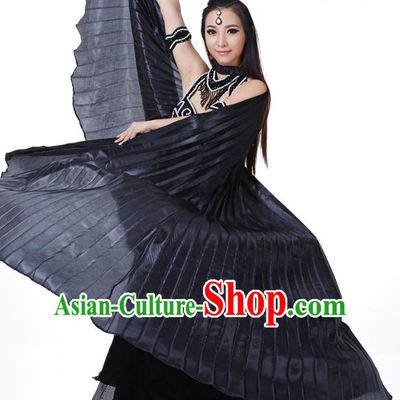Indian Traditional Belly Dance Black Wings India Raks Sharki Props for Women
