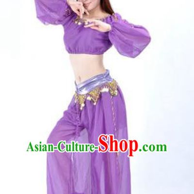 Traditional Bollywood Dance Performance Purple Clothing Oriental Dance Belly Dance Costume for Women