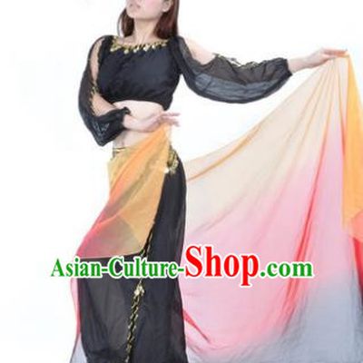 Traditional Bollywood Dance Performance Black Clothing Indian Dance Belly Dance Costume for Women